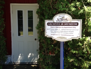 Sign at Archive Entrance